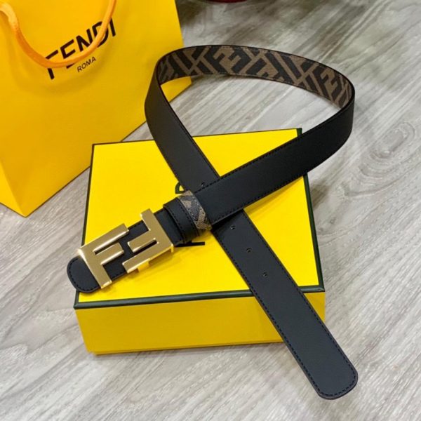 repliche,replica,perfette,siti di,affidabili,migliori siti,dove comprare,1:1,scarpe da ginnastica Cintura reversibile a doppio passante FENDI larga 3,0 cm