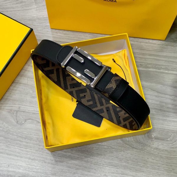 repliche,replica,perfette,siti di,affidabili,migliori siti,dove comprare,1:1,scarpe da ginnastica Cintura reversibile a doppio passante FENDI larga 3,0 cm