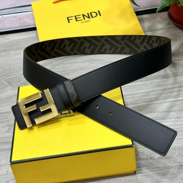 repliche,replica,perfette,siti di,affidabili,migliori siti,dove comprare,1:1,scarpe da ginnastica Cintura reversibile FENDI a doppio passante larga 4,0 cm