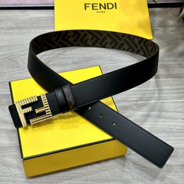 repliche,replica,perfette,siti di,affidabili,migliori siti,dove comprare,1:1,scarpe da ginnastica Cintura reversibile FENDI a doppio passante larga 4,0 cm