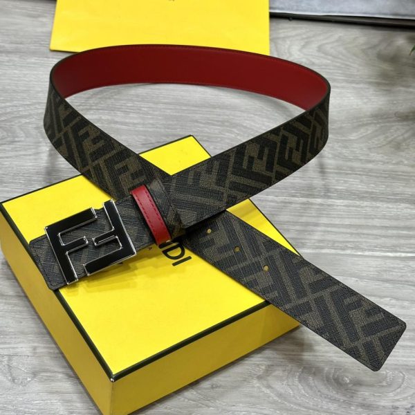 repliche,replica,perfette,siti di,affidabili,migliori siti,dove comprare,1:1,scarpe da ginnastica Cintura reversibile FENDI a doppio passante larga 4,0 cm