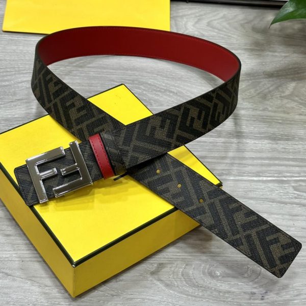 repliche,replica,perfette,siti di,affidabili,migliori siti,dove comprare,1:1,scarpe da ginnastica Cintura reversibile FENDI a doppio passante larga 4,0 cm