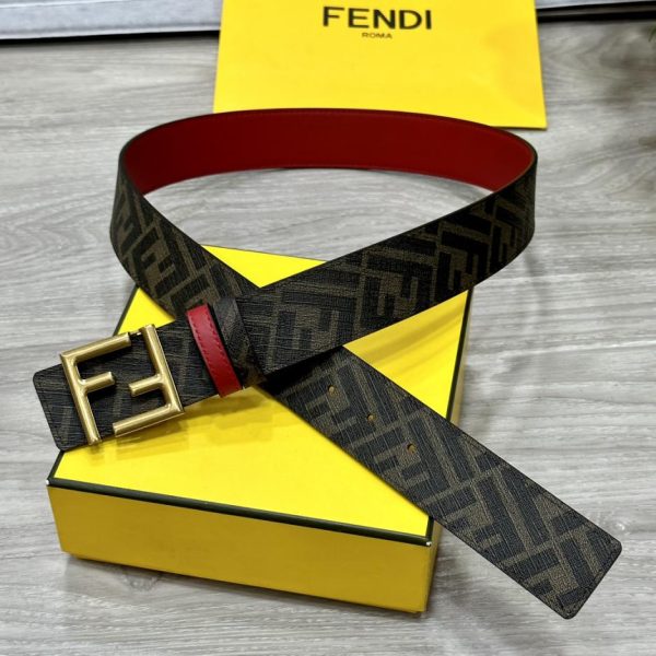 repliche,replica,perfette,siti di,affidabili,migliori siti,dove comprare,1:1,scarpe da ginnastica Cintura reversibile FENDI a doppio passante larga 4,0 cm