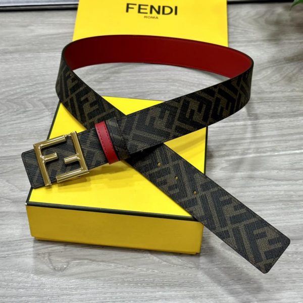 repliche,replica,perfette,siti di,affidabili,migliori siti,dove comprare,1:1,scarpe da ginnastica Cintura reversibile FENDI a doppio passante larga 4,0 cm