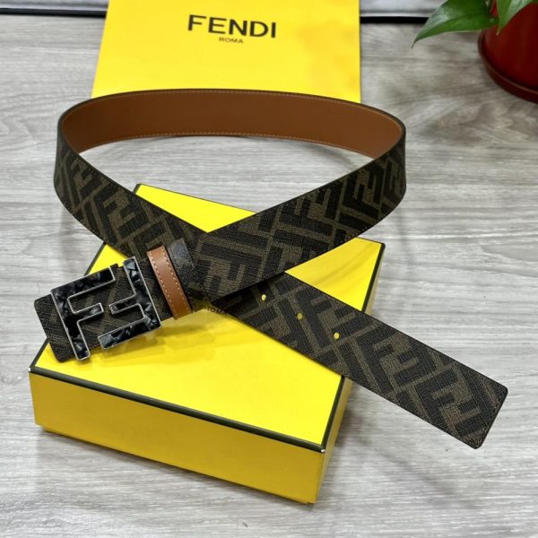 repliche,replica,perfette,siti di,affidabili,migliori siti,dove comprare,1:1,scarpe da ginnastica Cintura reversibile FENDI a doppio passante larga 4,0 cm