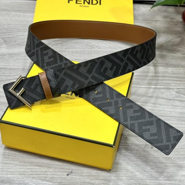 repliche,replica,perfette,siti di,affidabili,migliori siti,dove comprare,1:1,scarpe da ginnastica Cintura reversibile FENDI a doppio passante larga 4,0 cm