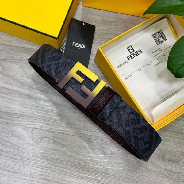 repliche,replica,perfette,siti di,affidabili,migliori siti,dove comprare,1:1,scarpe da ginnastica Cintura reversibile FENDI a doppio passante larga 4,0 cm