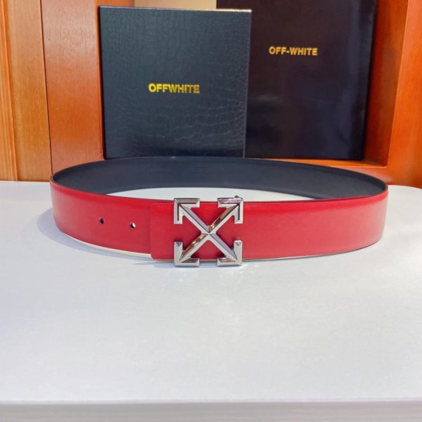 Cintura di fascia alta Off-White larghezza 4,0 cm