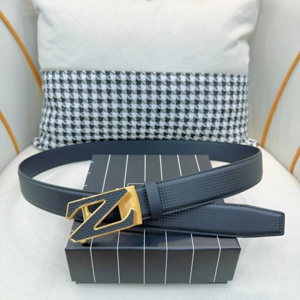 Larghezza da uomo in pelle di vitello importata Zegna: 3,5 cm