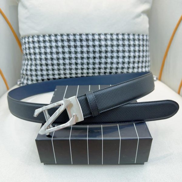 Larghezza da uomo in pelle di vitello importata Zegna: 3,5 cm