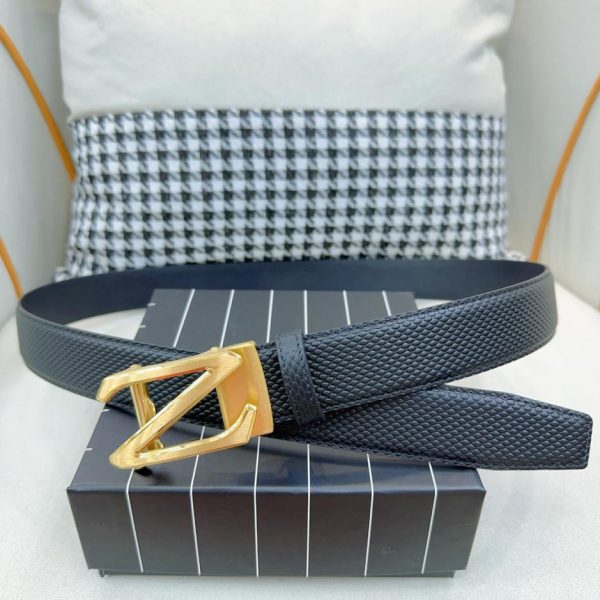 Larghezza da uomo in pelle di vitello importata Zegna: 3,5 cm