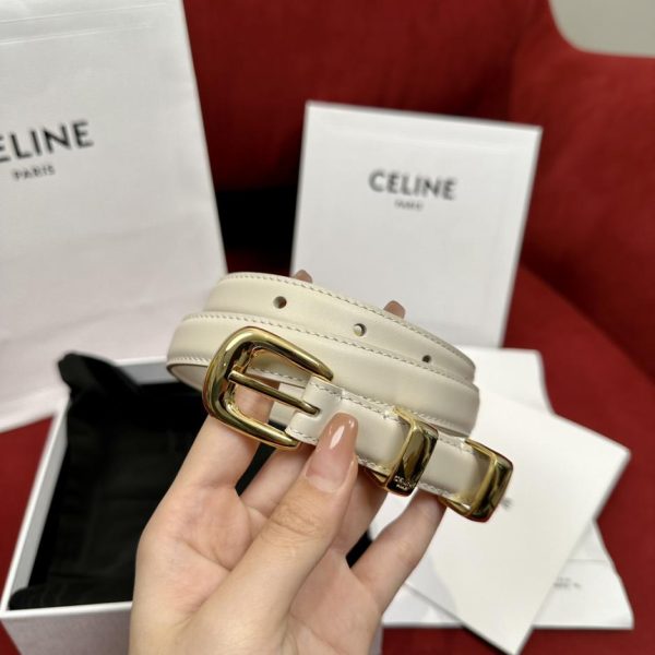 repliche,replica,perfette,siti di,affidabili,migliori siti,dove comprare,1:1,scarpe da ginnastica Cintura Celine in pelle di vitello larga 1,8 cm