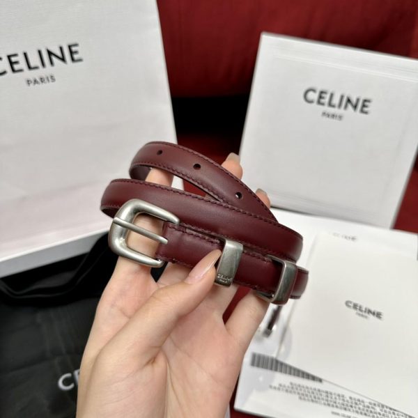 repliche,replica,perfette,siti di,affidabili,migliori siti,dove comprare,1:1,scarpe da ginnastica Cintura Celine in pelle di vitello larga 1,8 cm