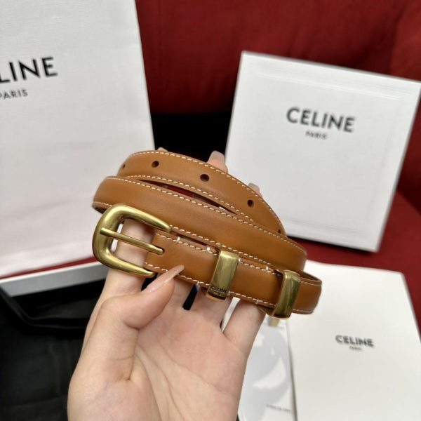 repliche,replica,perfette,siti di,affidabili,migliori siti,dove comprare,1:1,scarpe da ginnastica Cintura Celine in pelle di vitello larga 1,8 cm