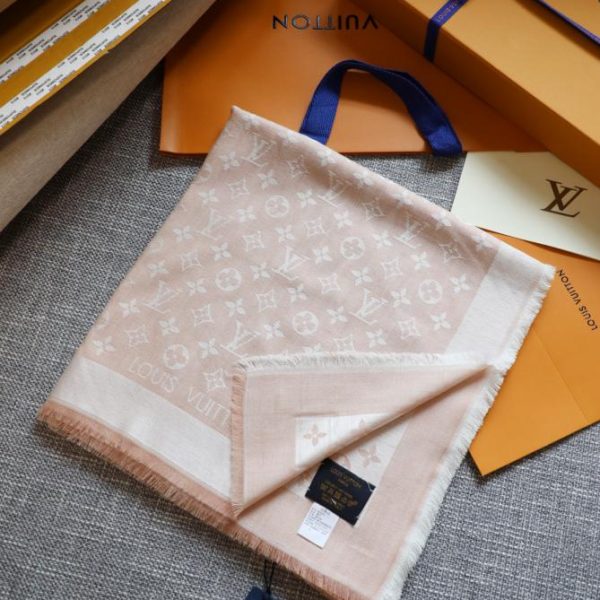 Sciarpa quadrata jacquard tono su tono di Louis Vuitton