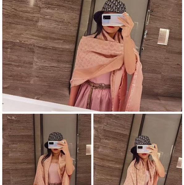 Sciarpa jacquard scura Louis Vuitton
