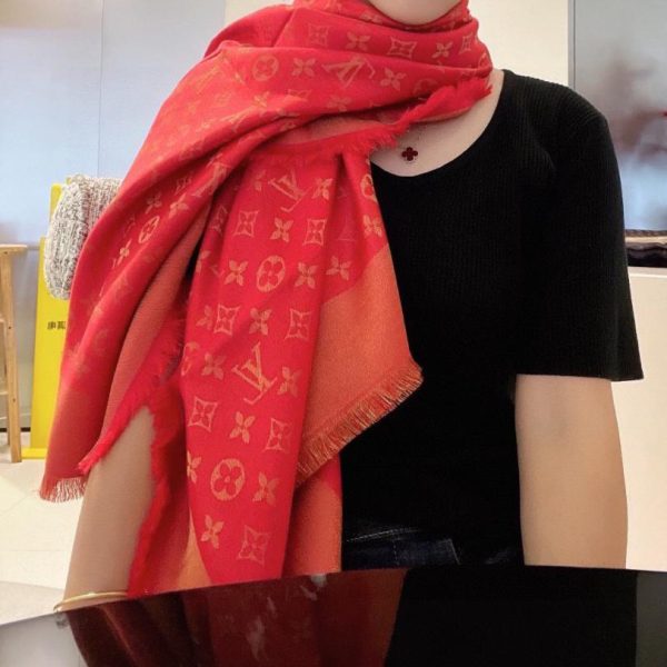 Sciarpa jacquard scura Louis Vuitton