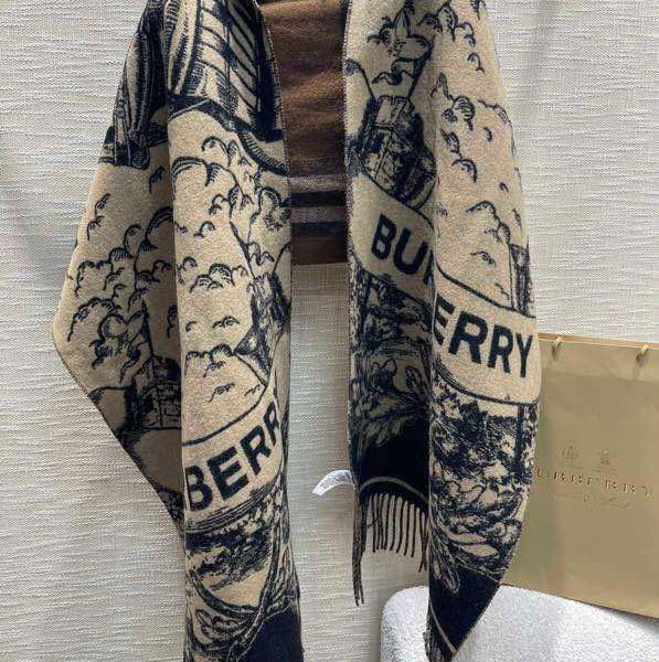 Scialle reversibile Burberry War Horse Knight