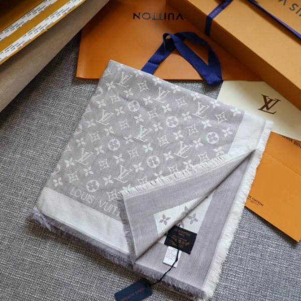 Sciarpa quadrata jacquard tono su tono di Louis Vuitton