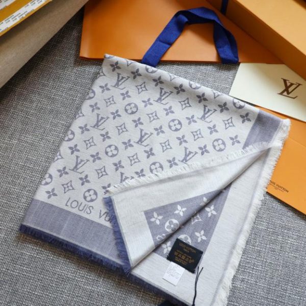 Sciarpa quadrata jacquard tono su tono di Louis Vuitton