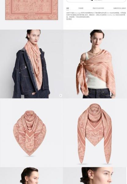 Sciarpa quadrata Dior double face in cashmere bicolore