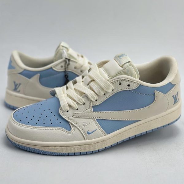repliche,replica,perfette,siti di,affidabili,migliori siti,dove comprare,1:1,scarpe da ginnastica Collaborazione a tre tra Travis Scott x Nike Air Jordan 1 Low x Louis Vuitton