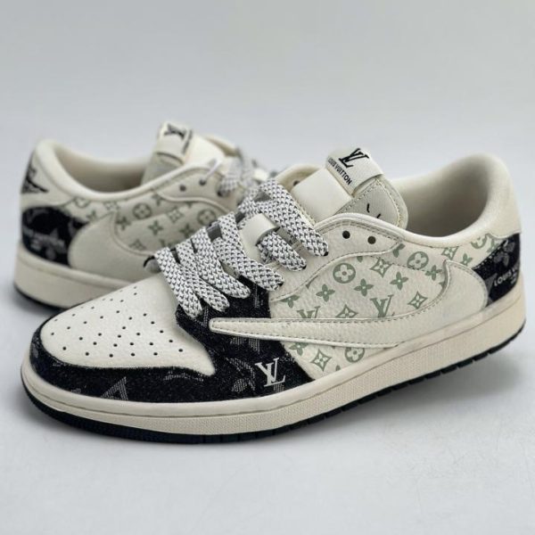 repliche,replica,perfette,siti di,affidabili,migliori siti,dove comprare,1:1,scarpe da ginnastica Collaborazione a tre tra Travis Scott x Nike Air Jordan 1 Low x Louis Vuitton