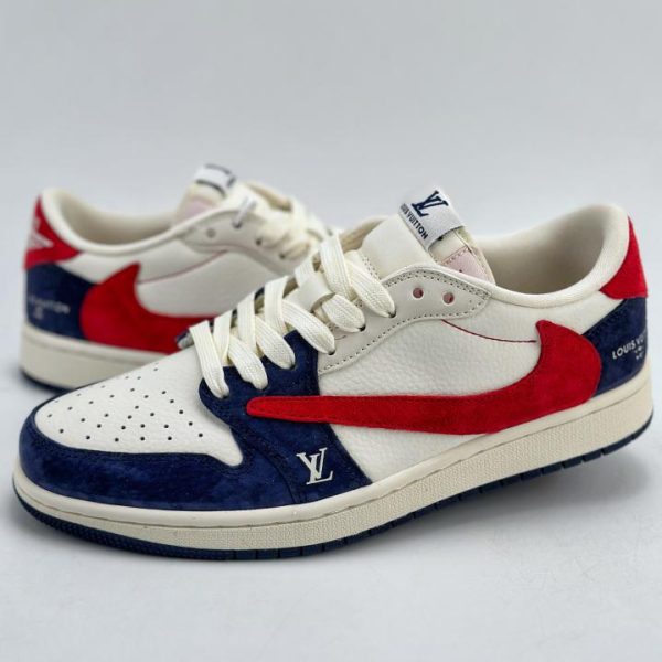 repliche,replica,perfette,siti di,affidabili,migliori siti,dove comprare,1:1,scarpe da ginnastica Collaborazione a tre tra Travis Scott x Nike Air Jordan 1 Low x Louis Vuitton