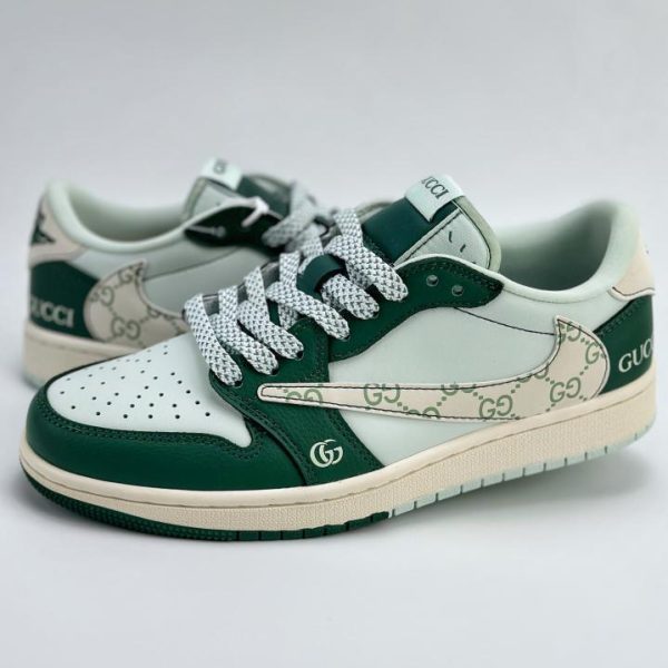 repliche,replica,perfette,siti di,affidabili,migliori siti,dove comprare,1:1,scarpe da ginnastica Collaborazione tripartita Travis Scott x Nike Air Jordan 1 Low x GUCCI