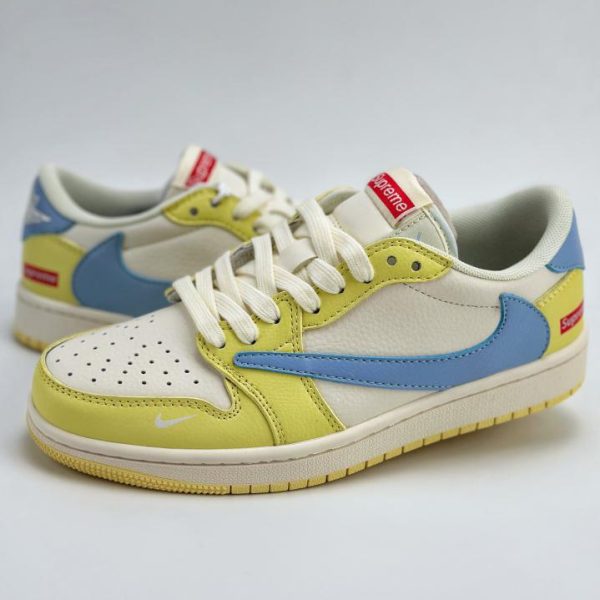 repliche,replica,perfette,siti di,affidabili,migliori siti,dove comprare,1:1,scarpe da ginnastica Collaborazione a tre tra Travis Scott x Nike Air Jordan 1 Low x Supreme