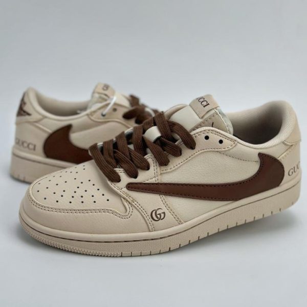 repliche,replica,perfette,siti di,affidabili,migliori siti,dove comprare,1:1,scarpe da ginnastica Collaborazione tripartita Travis Scott x Nike Air Jordan 1 Low x GUCCI