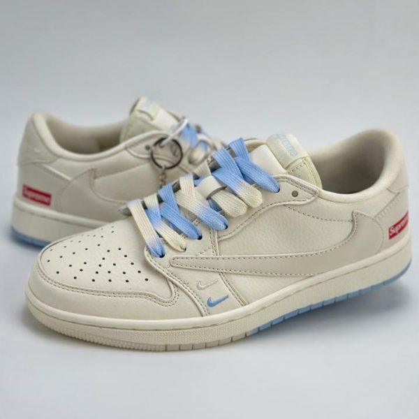 repliche,replica,perfette,siti di,affidabili,migliori siti,dove comprare,1:1,scarpe da ginnastica Collaborazione a tre tra Travis Scott x Nike Air Jordan 1 Low x Supreme