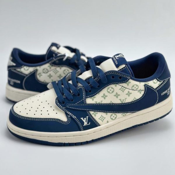 repliche,replica,perfette,siti di,affidabili,migliori siti,dove comprare,1:1,scarpe da ginnastica Collaborazione a tre tra Travis Scott x Nike Air Jordan 1 Low x Louis Vuitton