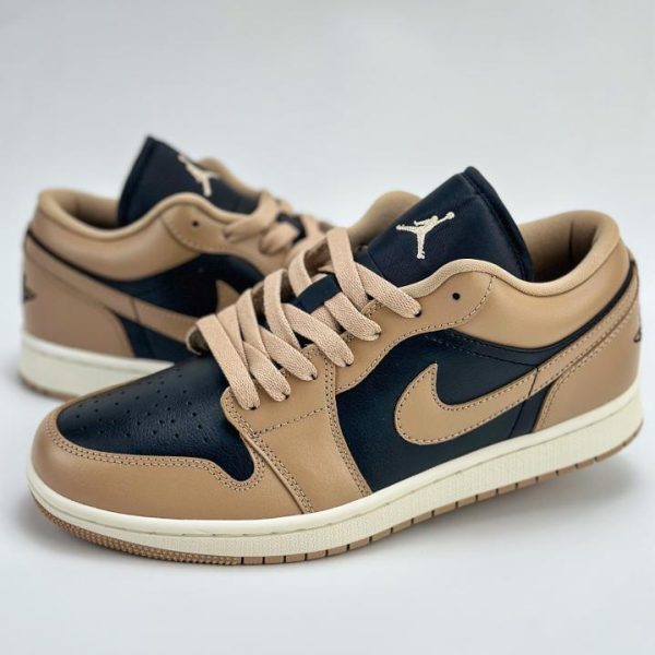 repliche,replica,perfette,siti di,affidabili,migliori siti,dove comprare,1:1,scarpe da ginnastica Air Jordan 1 Retro Low Vachetta Tan marrone nero