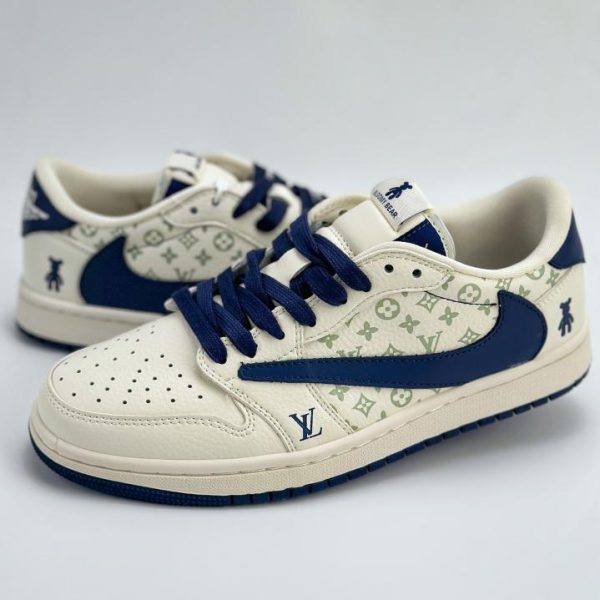 repliche,replica,perfette,siti di,affidabili,migliori siti,dove comprare,1:1,scarpe da ginnastica Collaborazione a tre tra Travis Scott x Nike Air Jordan 1 Low x Louis Vuitton