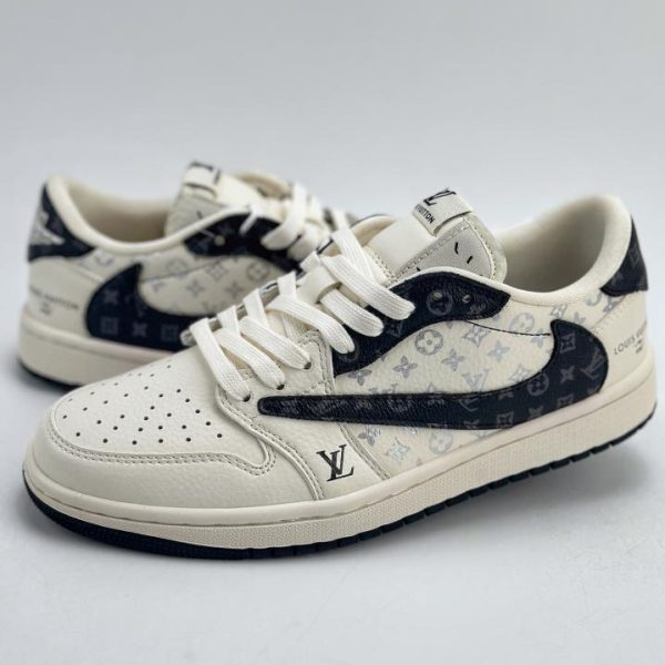 repliche,replica,perfette,siti di,affidabili,migliori siti,dove comprare,1:1,scarpe da ginnastica Collaborazione a tre tra Travis Scott x Nike Air Jordan 1 Low x Louis Vuitton