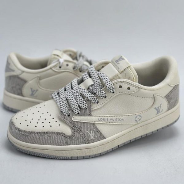 repliche,replica,perfette,siti di,affidabili,migliori siti,dove comprare,1:1,scarpe da ginnastica Collaborazione a tre tra Travis Scott x Nike Air Jordan 1 Low x Louis Vuitton