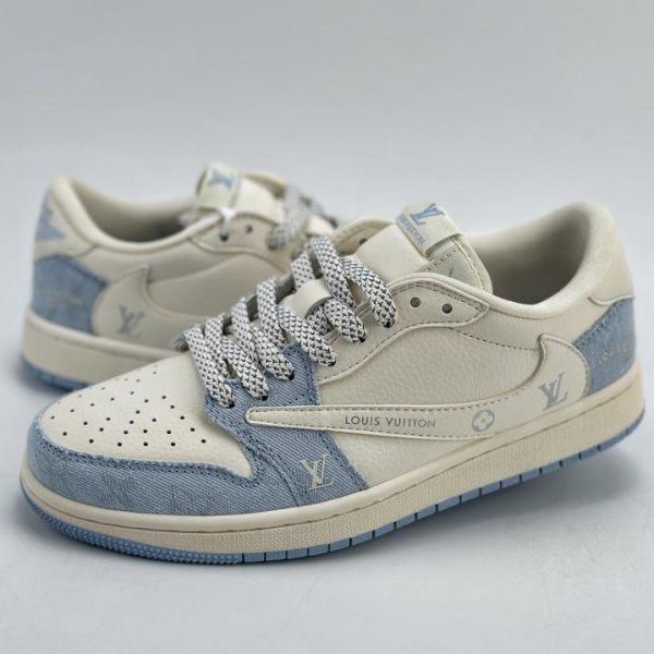 repliche,replica,perfette,siti di,affidabili,migliori siti,dove comprare,1:1,scarpe da ginnastica Collaborazione a tre tra Travis Scott x Nike Air Jordan 1 Low x Louis Vuitton