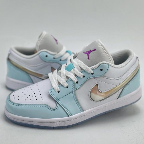 repliche,replica,perfette,siti di,affidabili,migliori siti,dove comprare,1:1,scarpe da ginnastica Air Jordan 1 Retro Low SE bianco e blu nuovo colore ufficiale