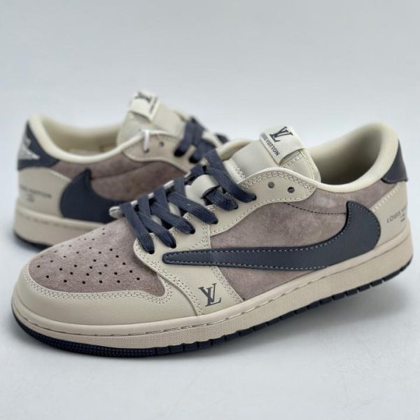 repliche,replica,perfette,siti di,affidabili,migliori siti,dove comprare,1:1,scarpe da ginnastica Travis Scott x Nike Air Jordan 1 Low x Louis VuittonAir Jordan 1 Low reverse suede grigio marrone barb