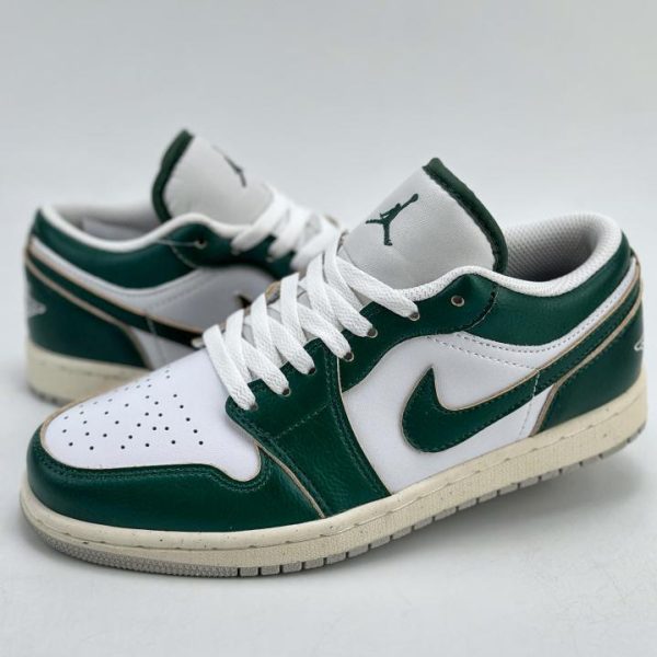 repliche,replica,perfette,siti di,affidabili,migliori siti,dove comprare,1:1,scarpe da ginnastica Air Jordan 1 Retro Low retro sail bianco e verde nuovo colore ufficiale