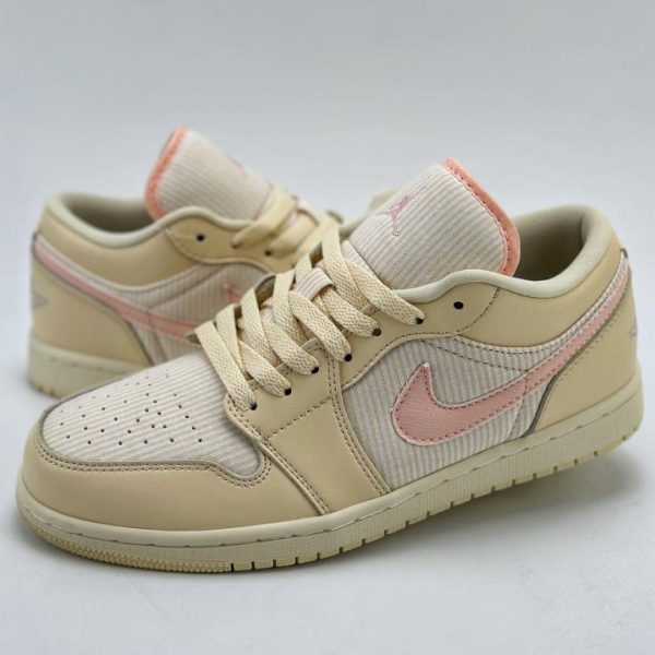 repliche,replica,perfette,siti di,affidabili,migliori siti,dove comprare,1:1,scarpe da ginnastica Air Jordan 1 Retro Low SE beige rosa nuovo colore ufficiale