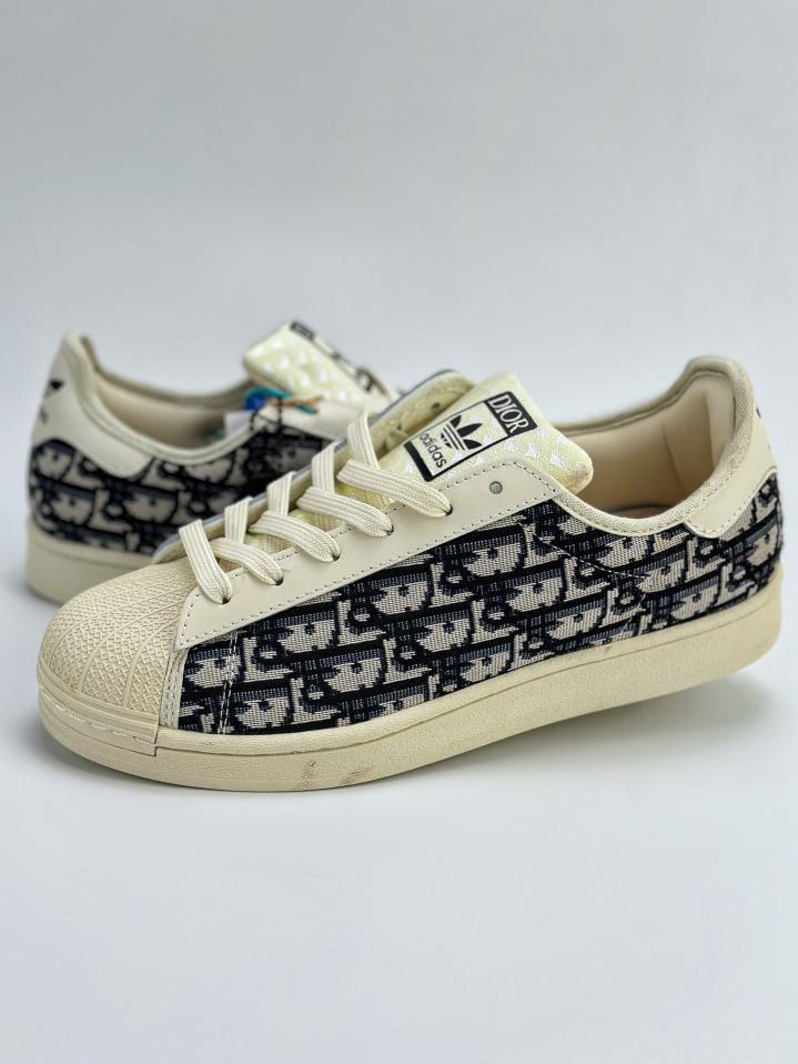 repliche,replica,perfette,siti di,affidabili,migliori siti,dove comprare,1:1,scarpe da ginnastica Adidas Originals Superstar punta a conchiglia x DIOR