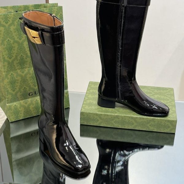 Gucci vintage G stivali con fibbia della cintura stivali da cavaliere