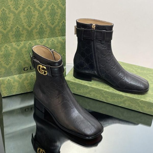 Stivali da cavaliere con fibbia per cintura Gucci vintage G