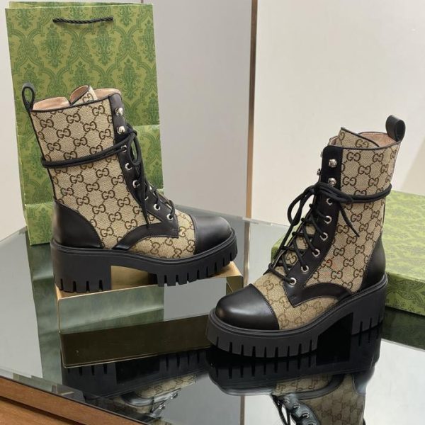 repliche,replica,perfette,siti di,affidabili,migliori siti,dove comprare,1:1,scarpe da ginnastica Scarponi da trekking jacquard doppia GG da donna di Gucci