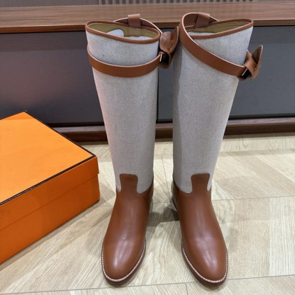 Nuovi stivali da cavaliere con fibbia Kelly color block di Hermes