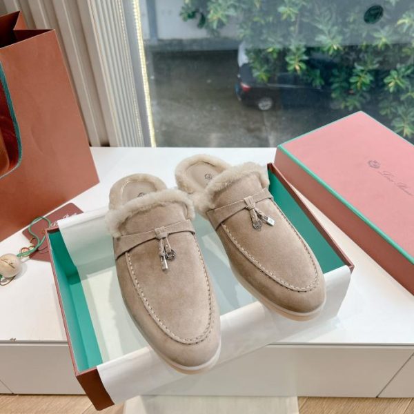 repliche,replica,perfette,siti di,affidabili,migliori siti,dove comprare,1:1,scarpe da ginnastica Mocassini classici piatti con punta pelosa di Loro Pian