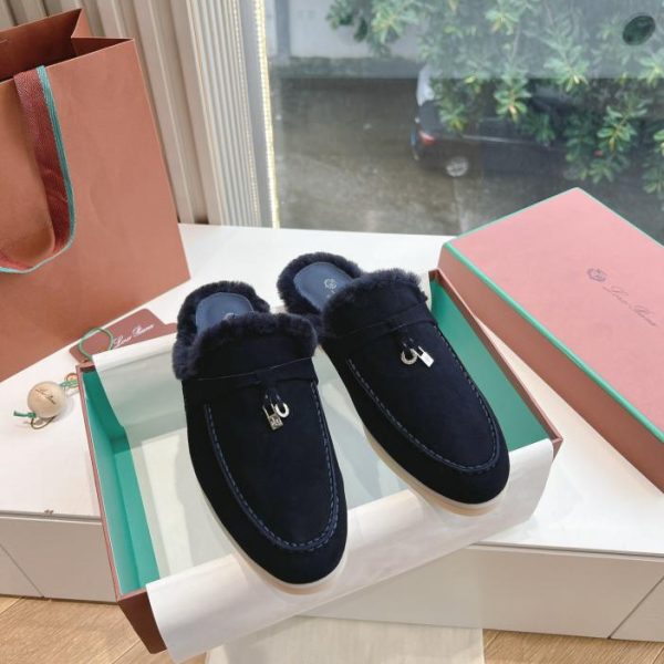 repliche,replica,perfette,siti di,affidabili,migliori siti,dove comprare,1:1,scarpe da ginnastica Mocassini classici piatti con punta pelosa di Loro Pian