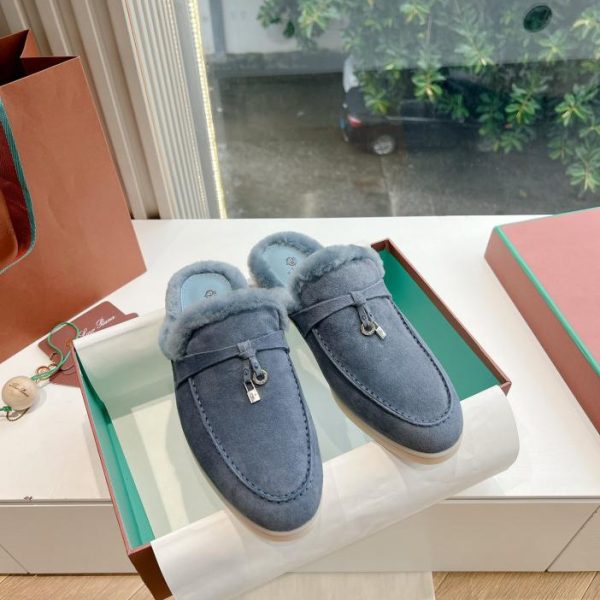 repliche,replica,perfette,siti di,affidabili,migliori siti,dove comprare,1:1,scarpe da ginnastica Mocassini classici piatti con punta pelosa di Loro Pian